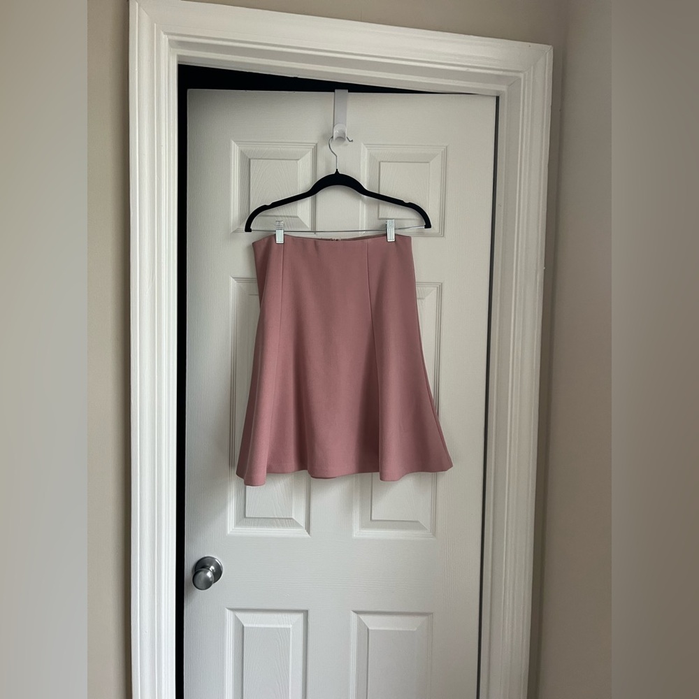 Ann Taylor A-Line Skirt in Soft Pink
